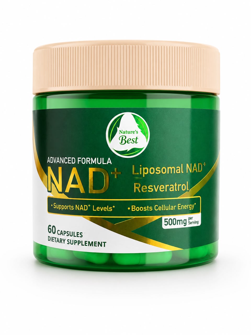 Nature’s Best Advanced Formula NAD+ with Liposomal NAD+ & Resveratrol