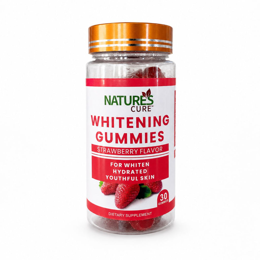 Nature’s Cure Whitening Gummies – Strawberry Flavor,