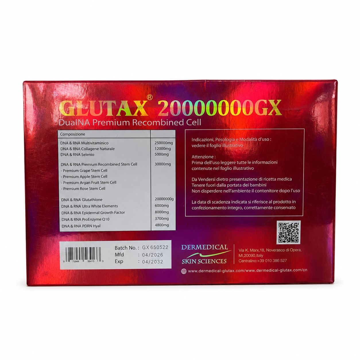 GLUTAX 20000000GX DualNA Premium Recombined Cell