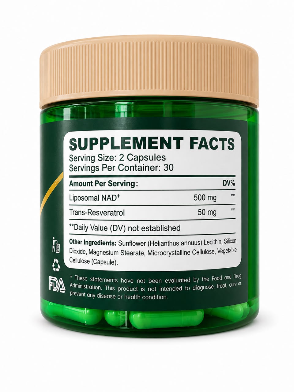 Nature’s Best Advanced Formula NAD+ with Liposomal NAD+ & Resveratrol
