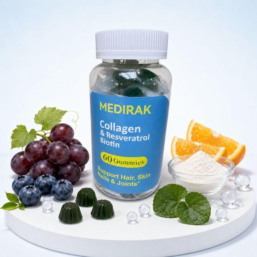 MEDIRAK Collagen & Resveratrol Biotin Gummies