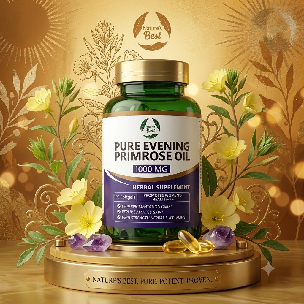Nature's Best Pure Evening Primrose Oil 1000mg (100 Softgels)